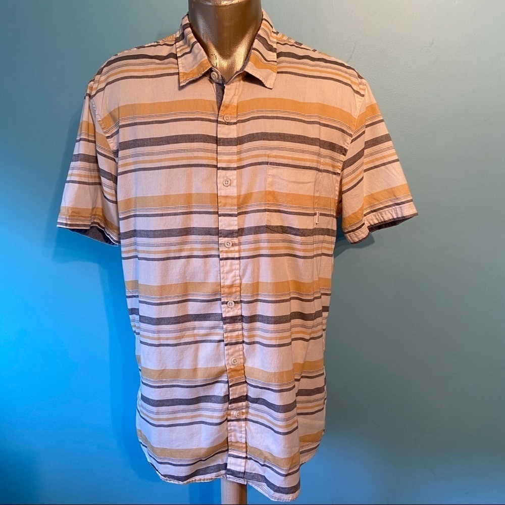 Quiksilver striped button up shirt